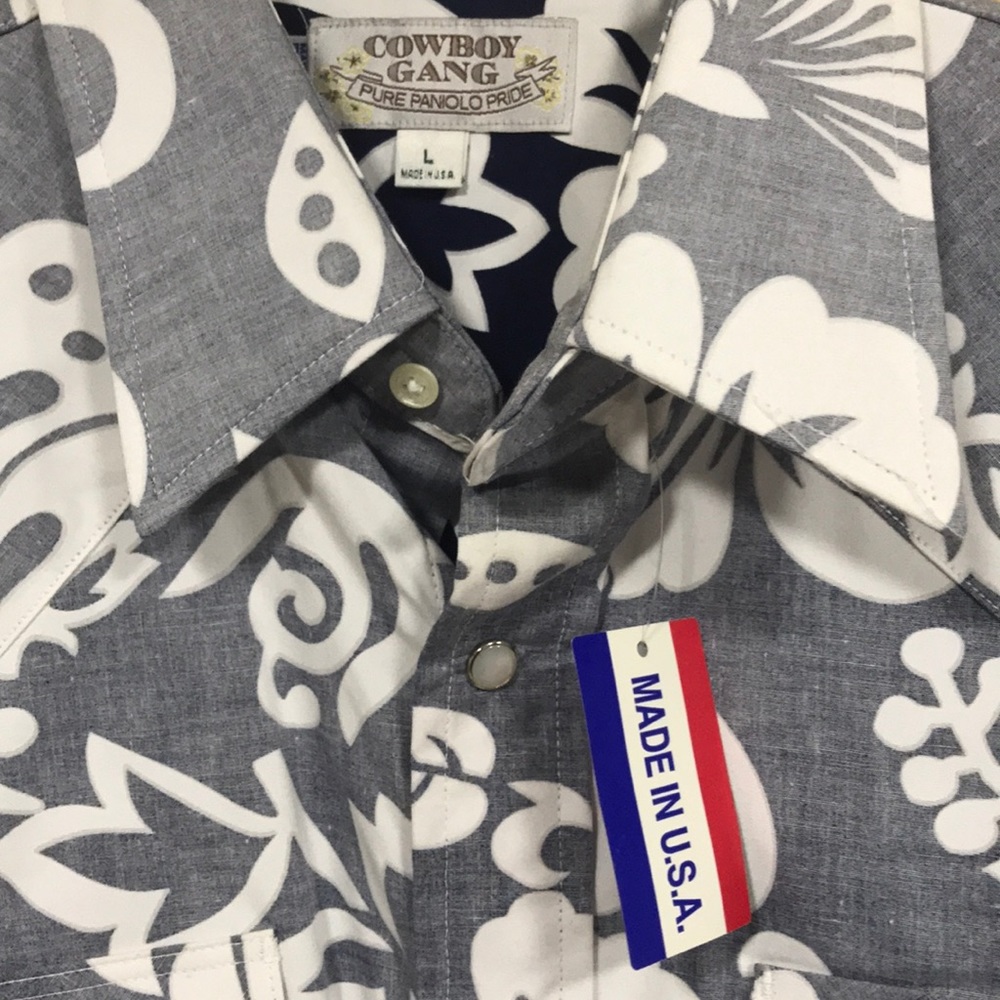 NWT Hawaiian floral pearl snap western shirt XXL - Picture 3 of 8